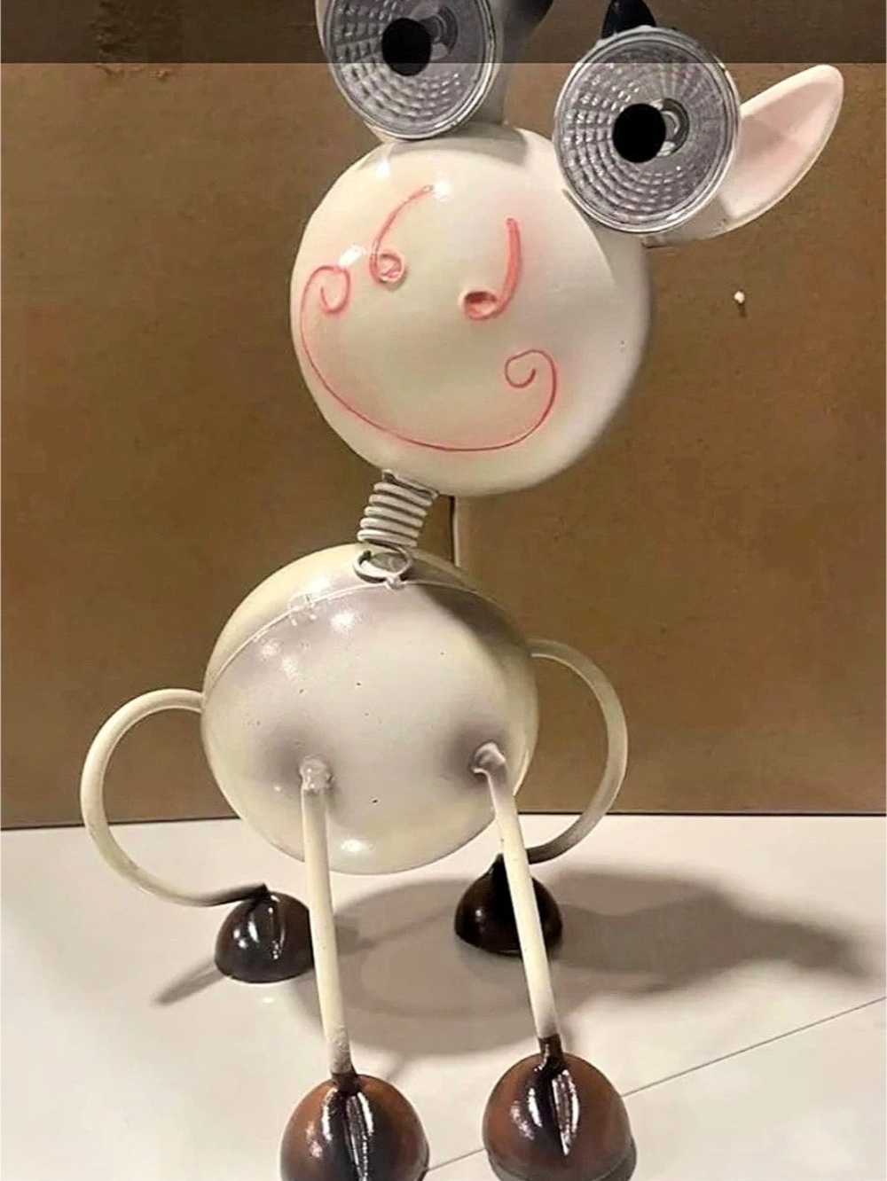 Whimsical White & Brown Figure Decor